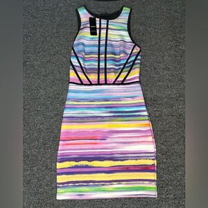 NWT bebe Colorful Striped Dress